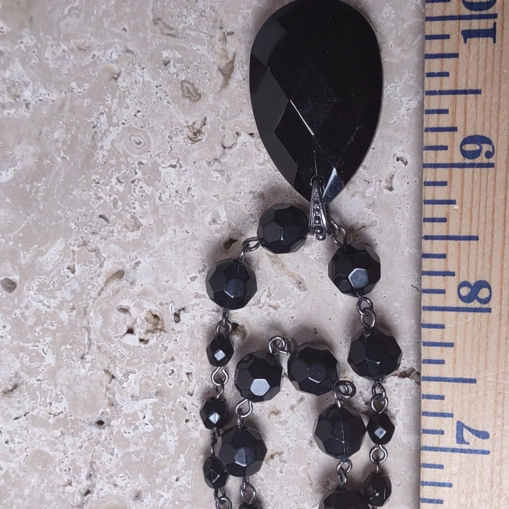 4pc Bundle Assorted Black/Silvertone Necklaces - image 7